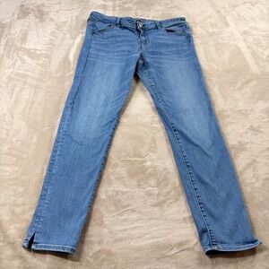 American Eagle Jeggings Womens 6 Medium Wash Blue Ne(x)t Level Stretch Slit Hem